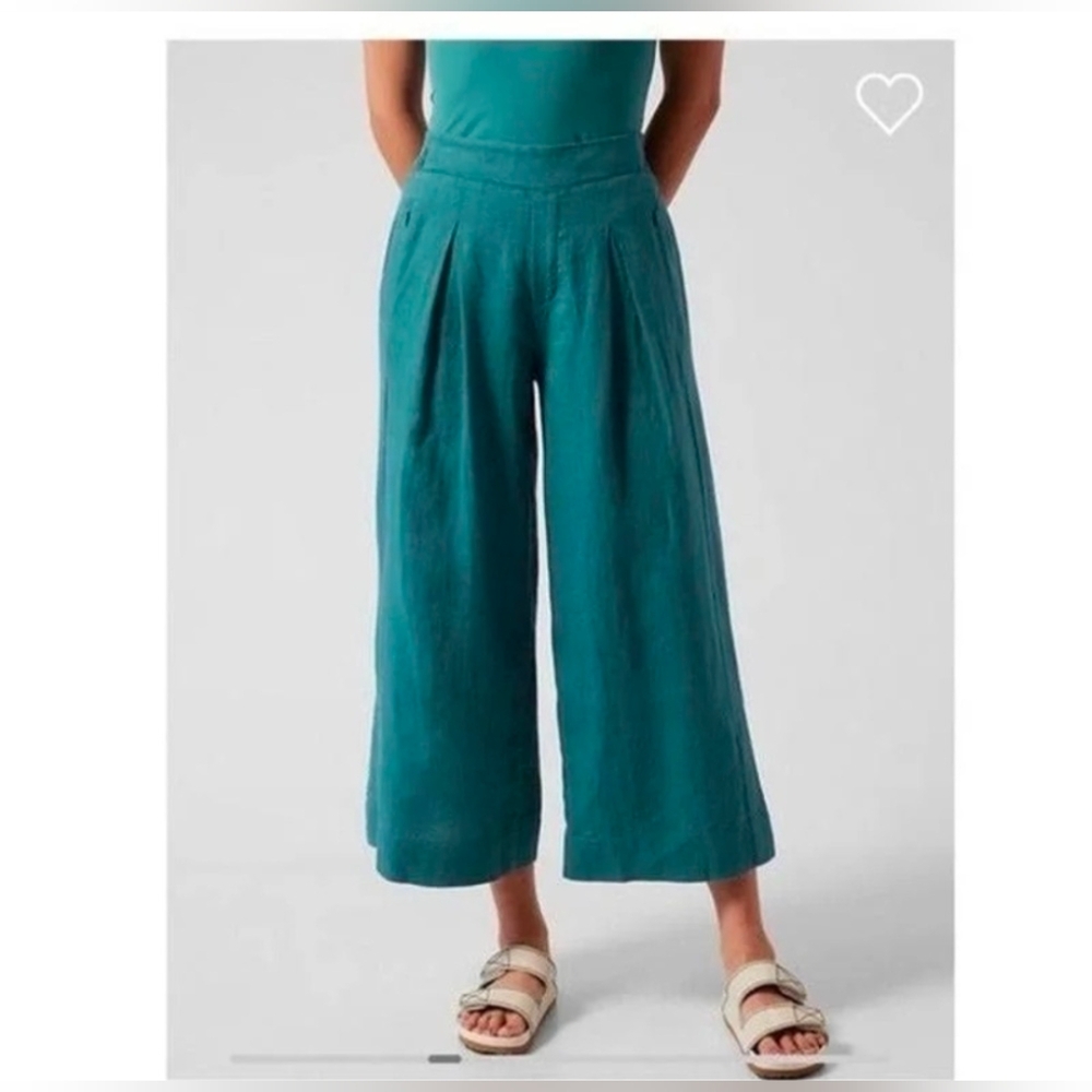 Athleta Teal Wide Leg Pants